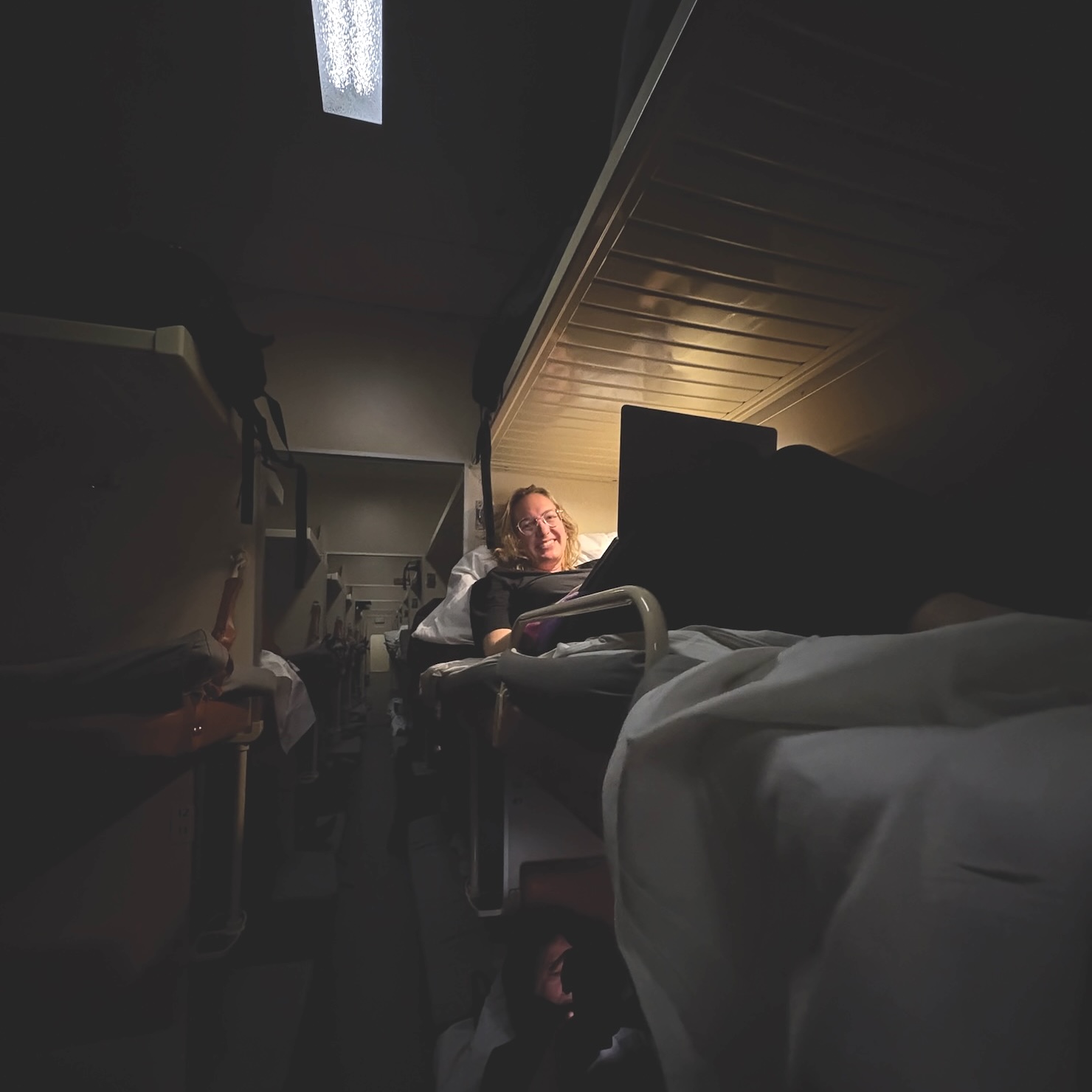 Starheim, on a cross-country Ukraine train