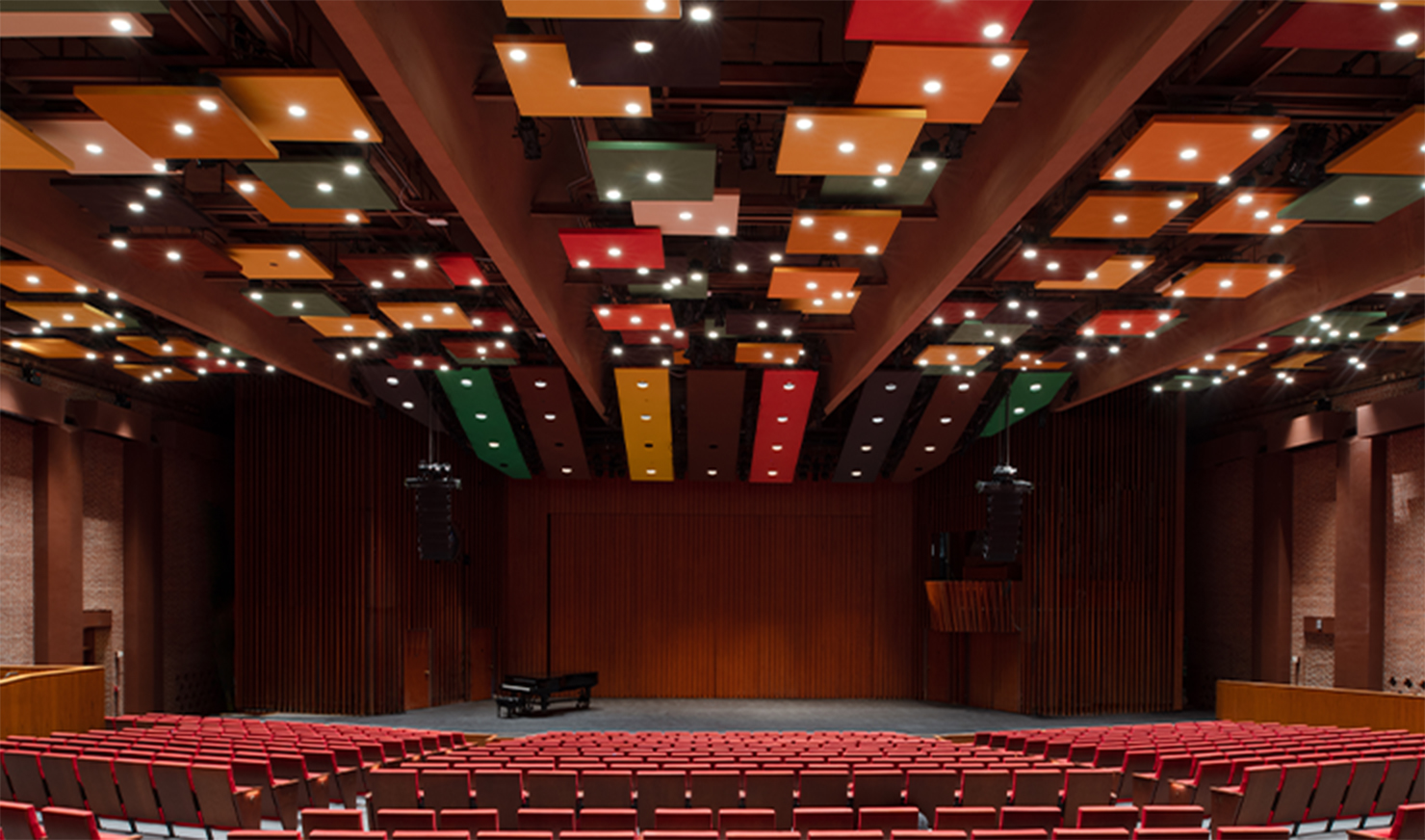 Auditorium with seats and stage