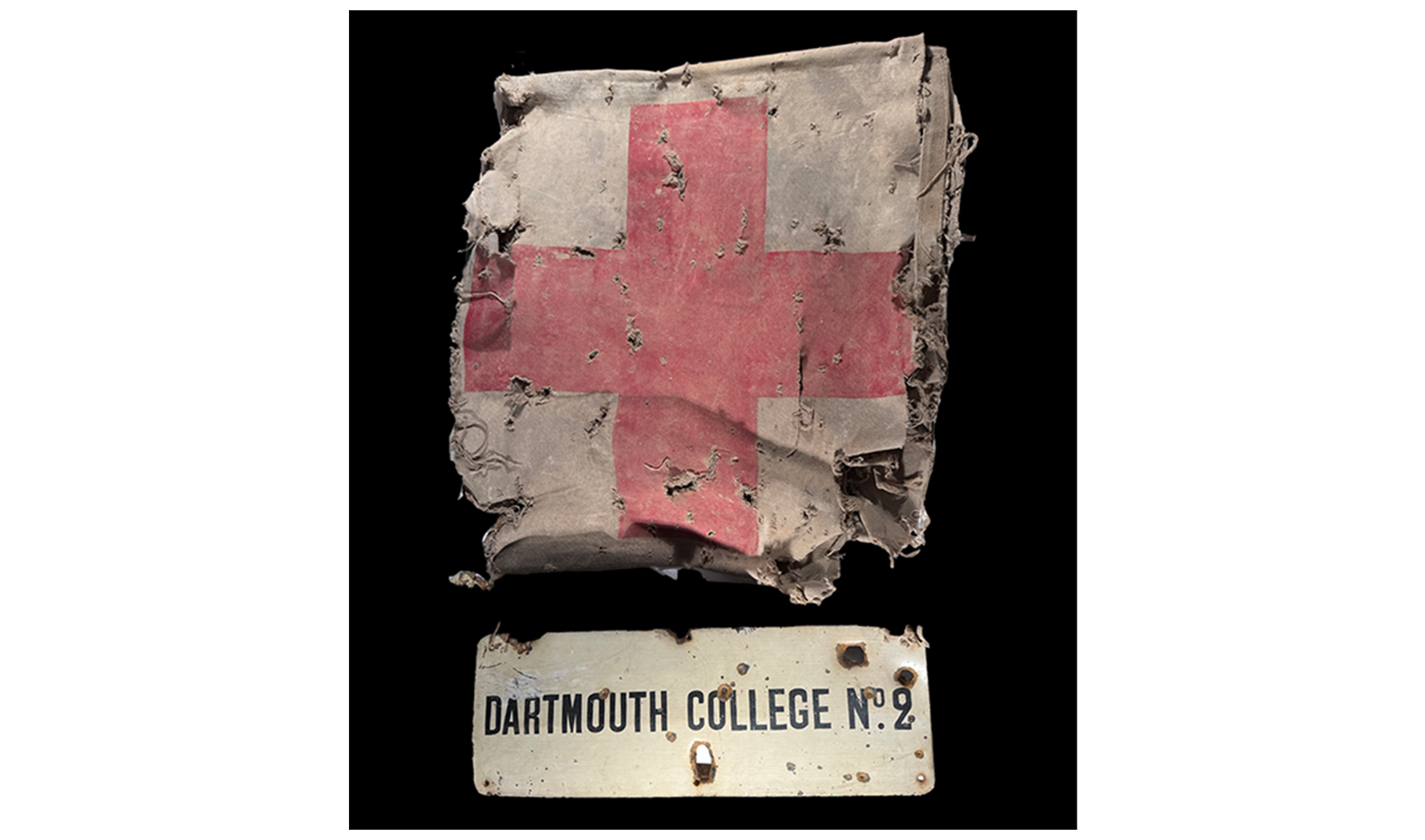 Red Cross flag and ambulance tag