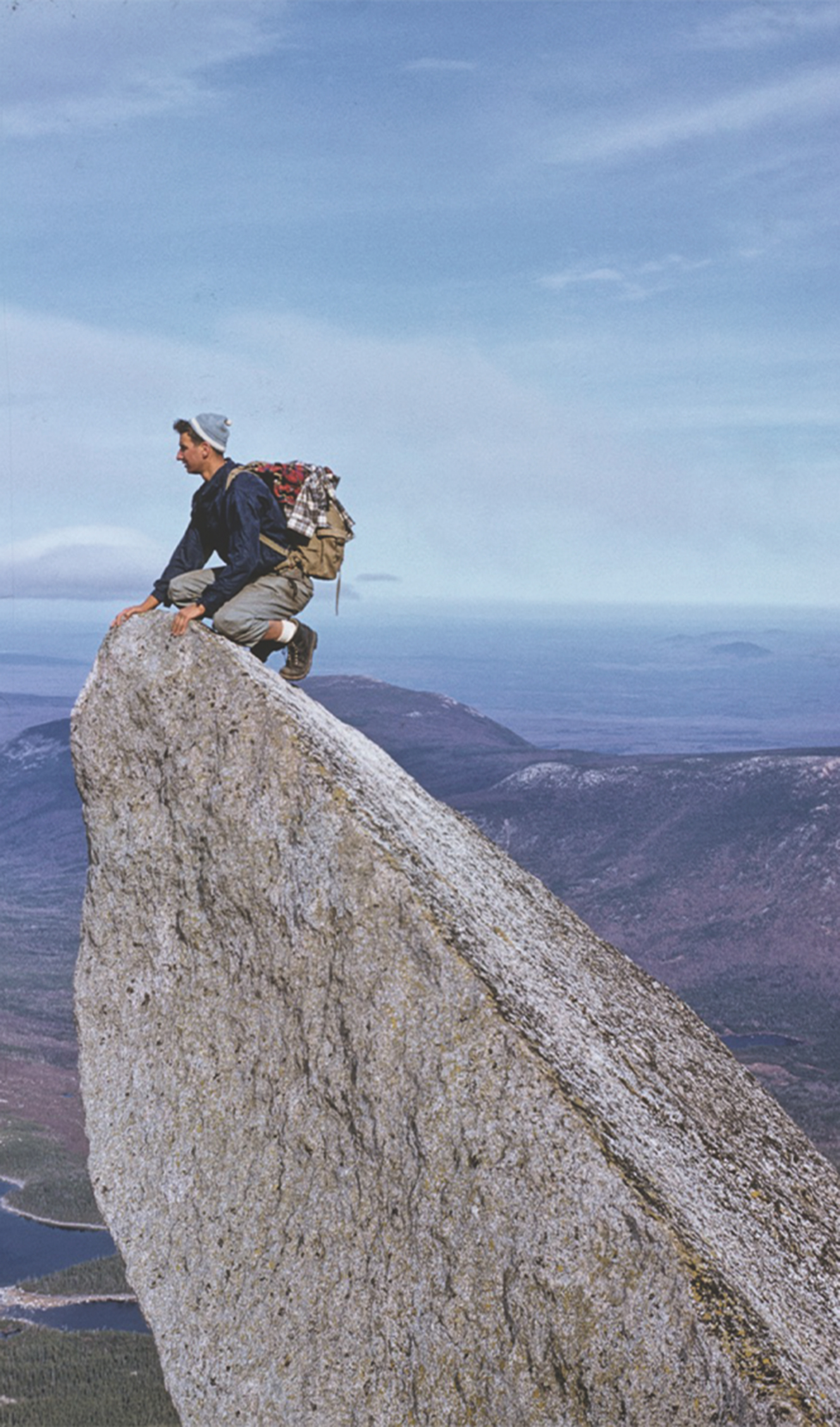 Man on mountain edge