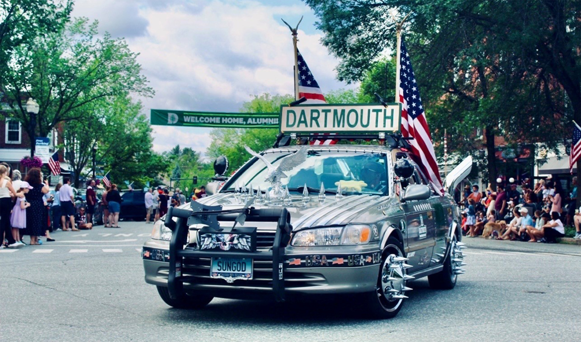 Car with SUNGOD license plate