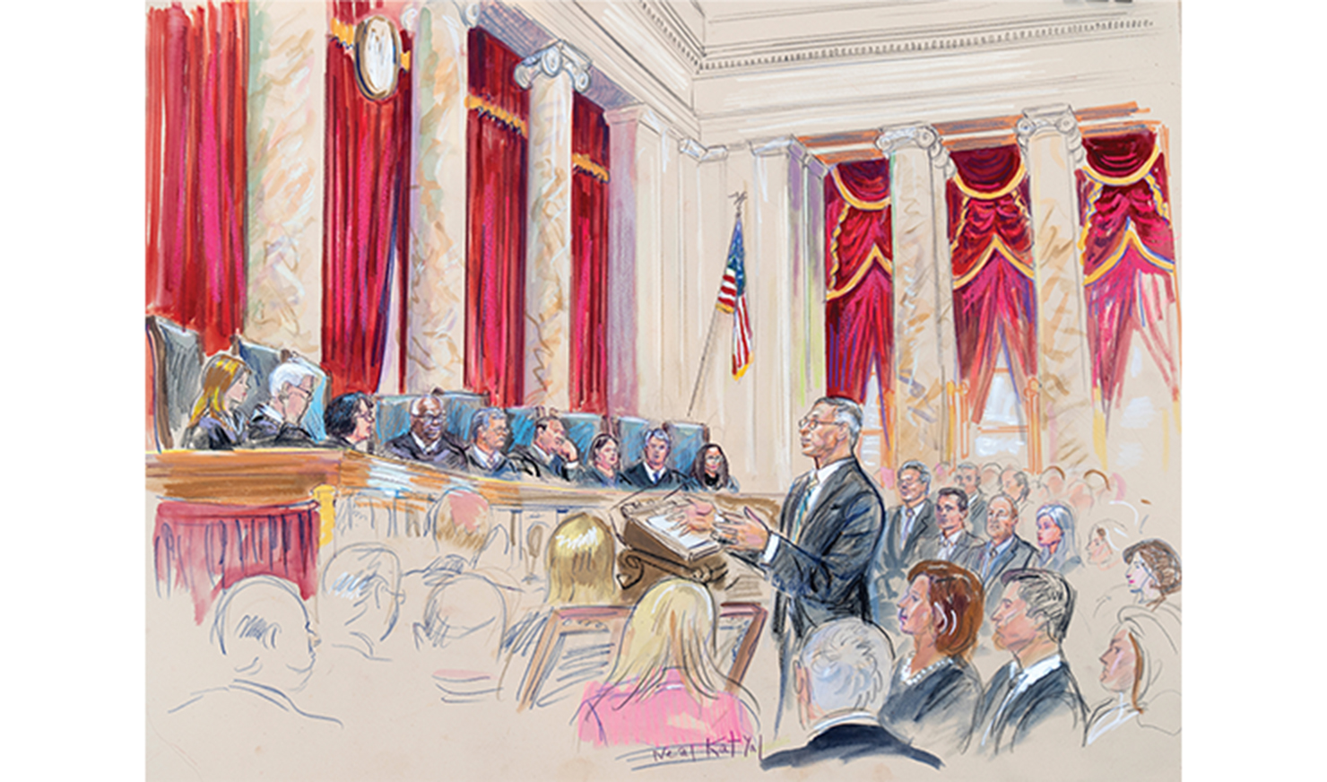 Lawyer presenting to Supreme Court