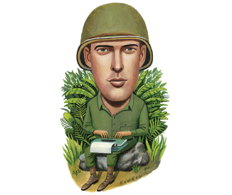 Illustration of man in army uniform