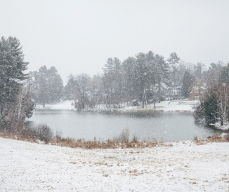 Occom Pond in winter