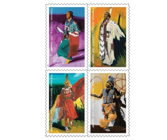 Four stamps featuring Native Americans