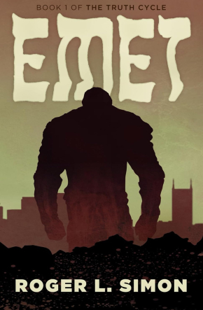 Emet book cover with dark figure