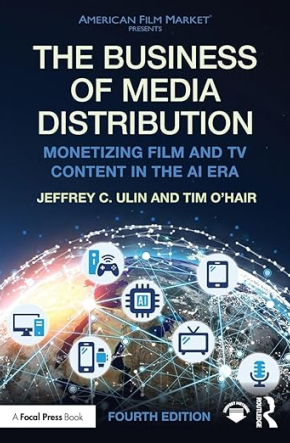 Business of Media Distribution cover with tech symbols