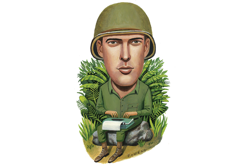 Illustration of man in army uniform