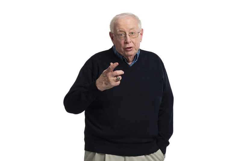 Man pointing