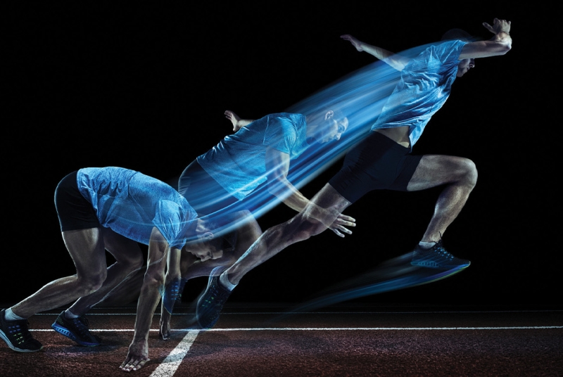 Person running on track