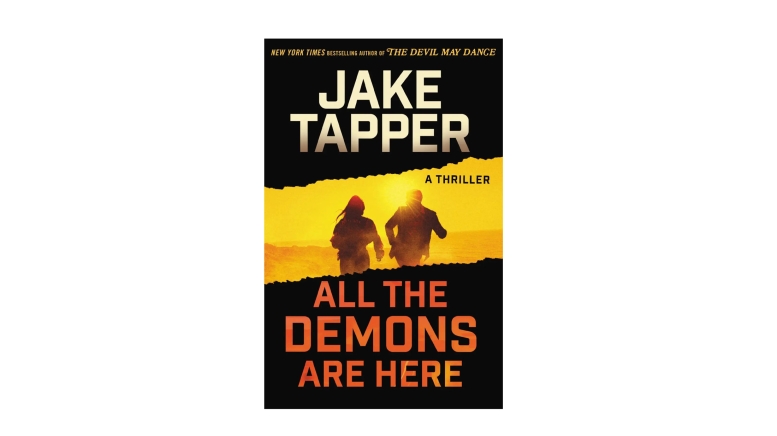 Book cover with image of two people running