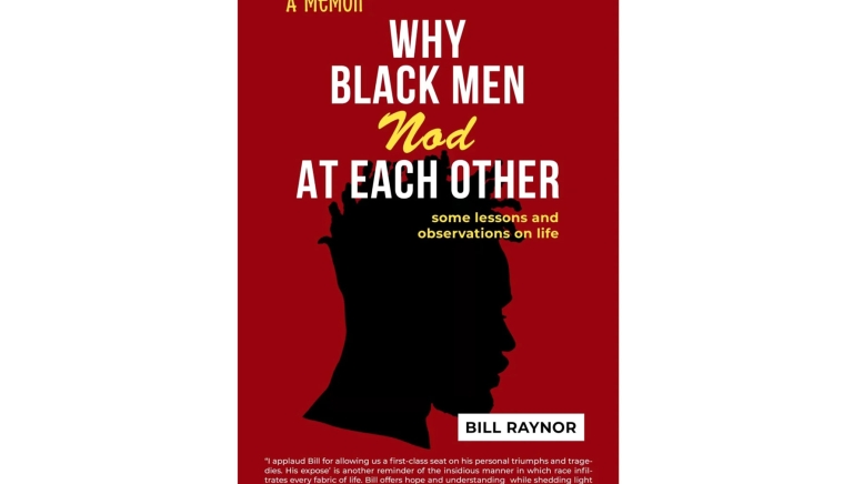 Book cover with illustration of man's side profile