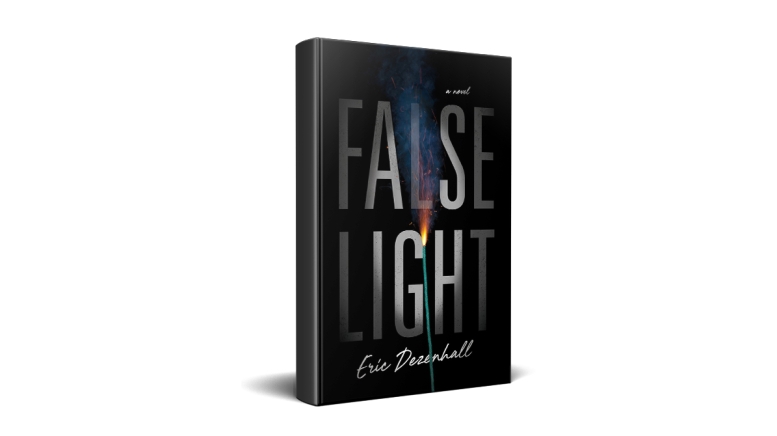 Book cover with image of lit match