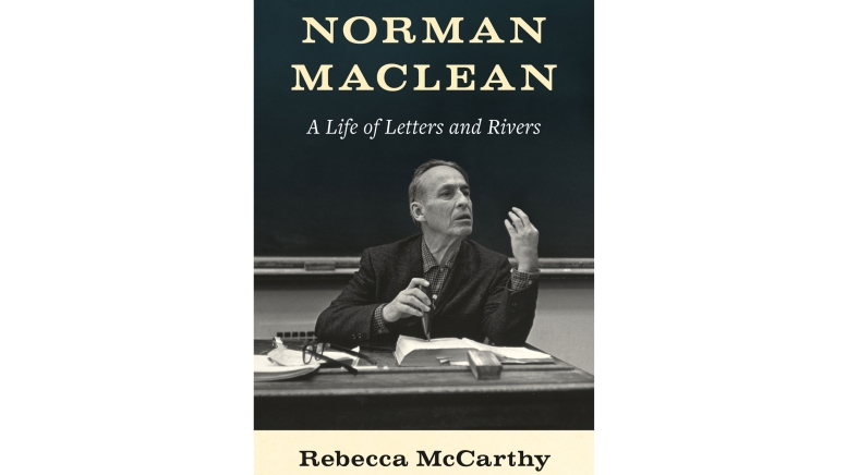 Book cover with man teaching at desk