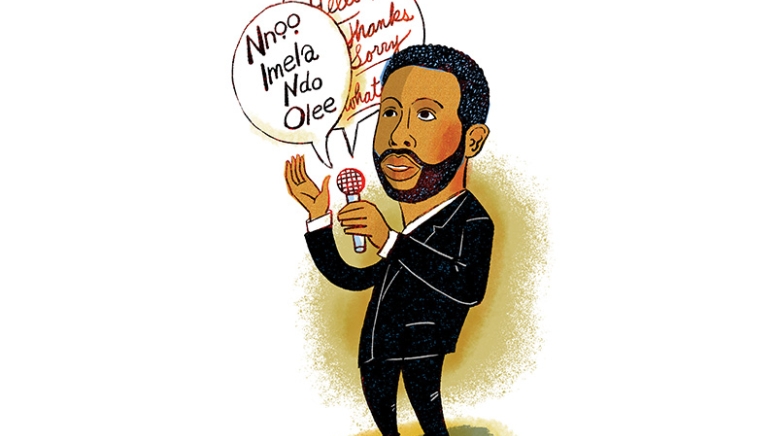 Illustration of man with quote bubbles