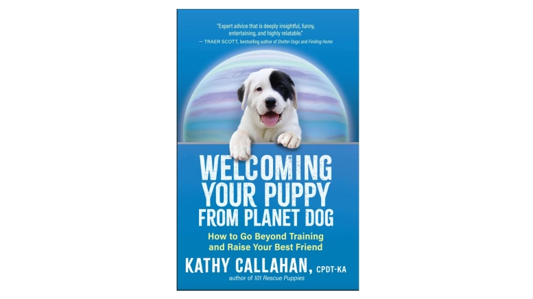 Book cover with puppy