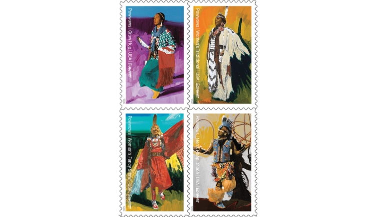 Four stamps featuring Native Americans