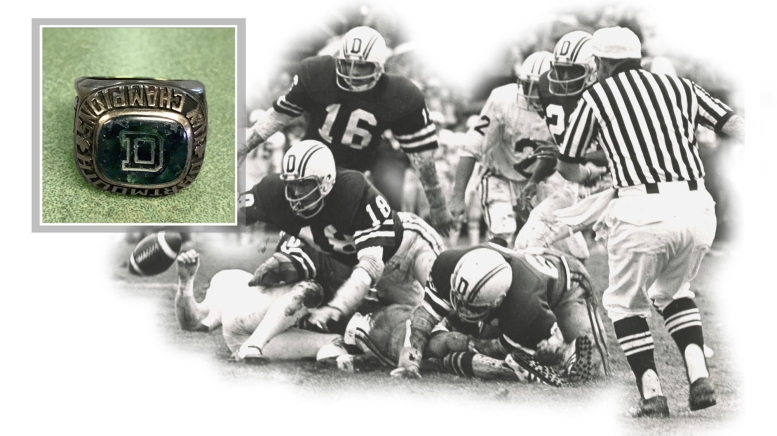 Football team and Dartmouth ring