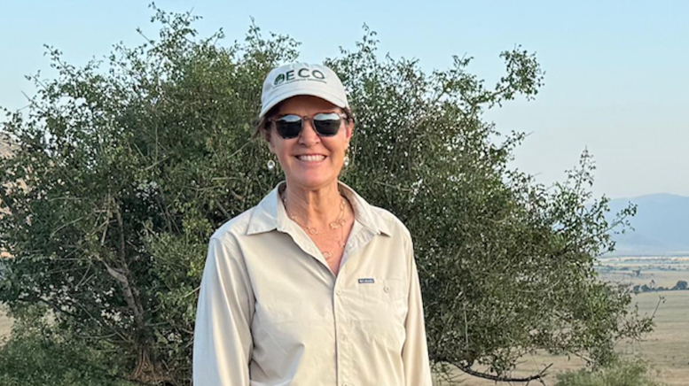 Woman posing in Africa