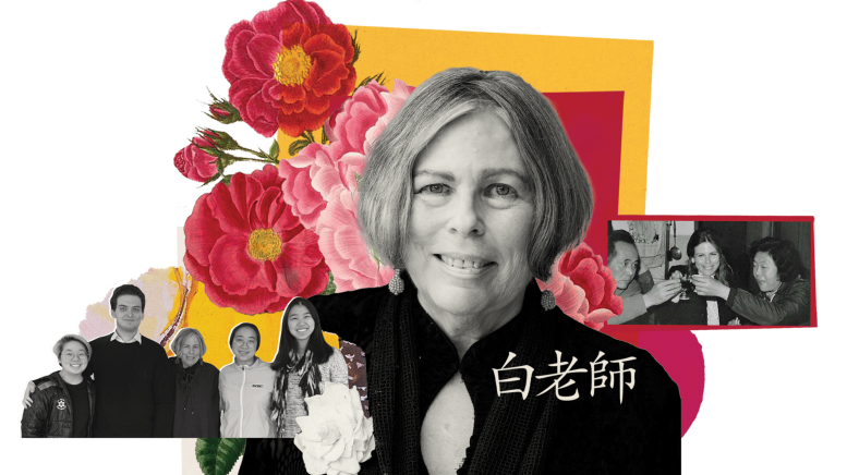 Professor with students