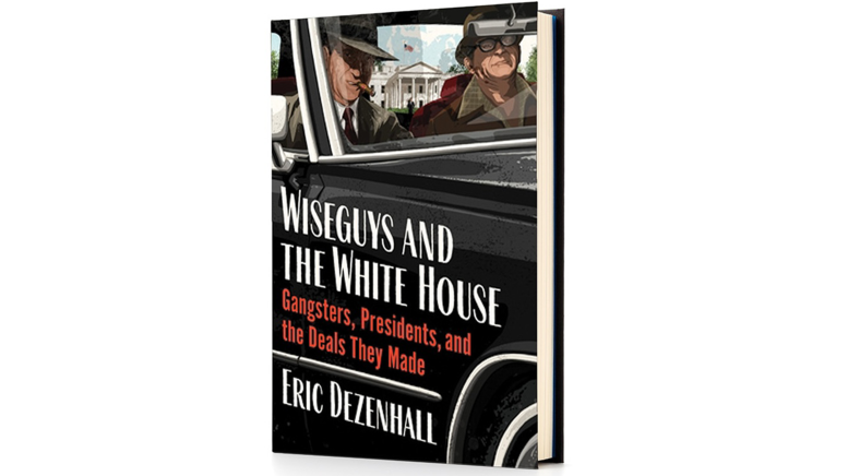 Book cover with two men in car