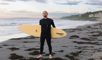 man with surfboard