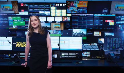 Simone Swink in production room