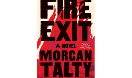 Book cover with illustration of flames