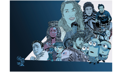 Illustration of movie characters