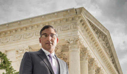 Man in front of Supreme Court