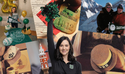 Collage of Dartmouth people, memorabilia