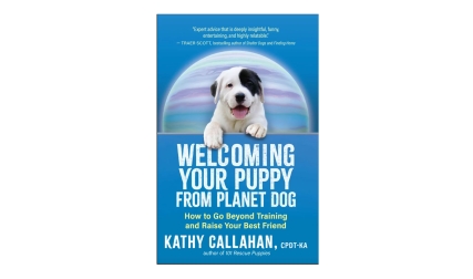 Book cover with puppy