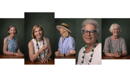 Portraits of five older women