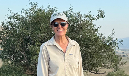 Woman posing in Africa