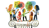 illustration of people with speech bubbles